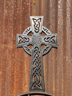 celtic cross metal art