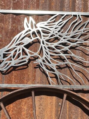 horse metal art