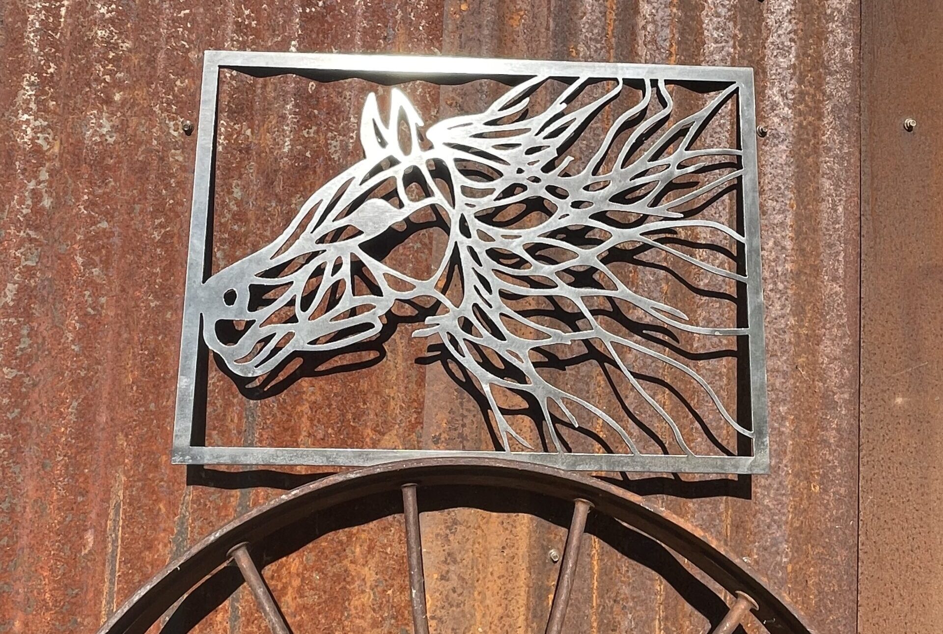 horse metal art