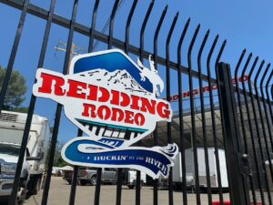Redding Rodeo sign - front