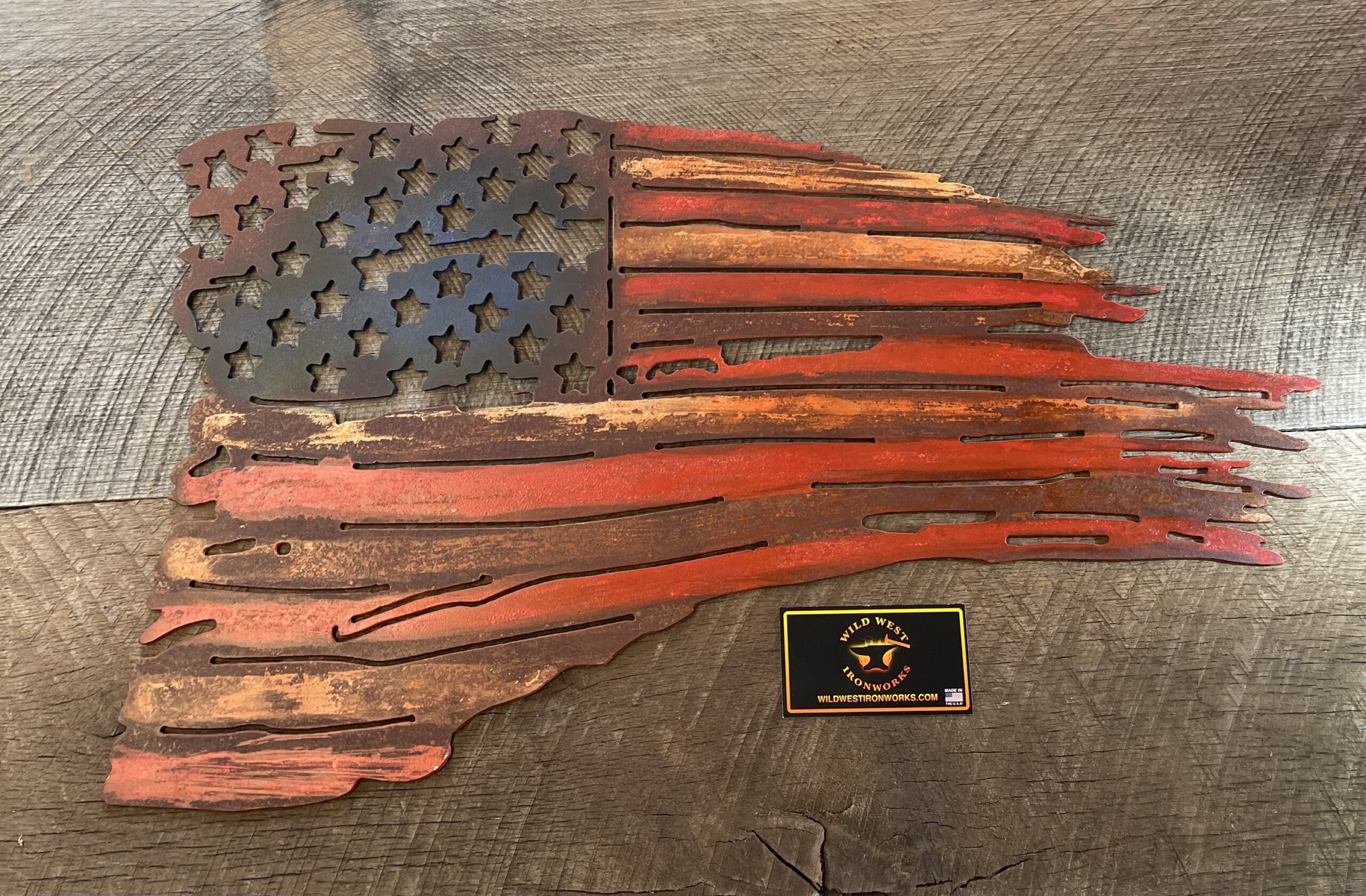 Flag USA Tattered – painted/rusted