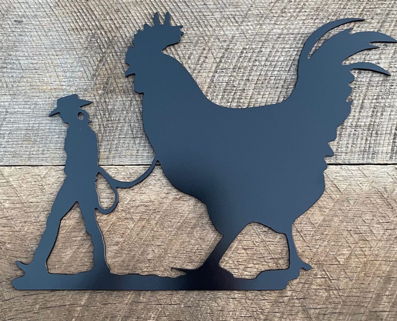 Cowgirl Walking Chicken